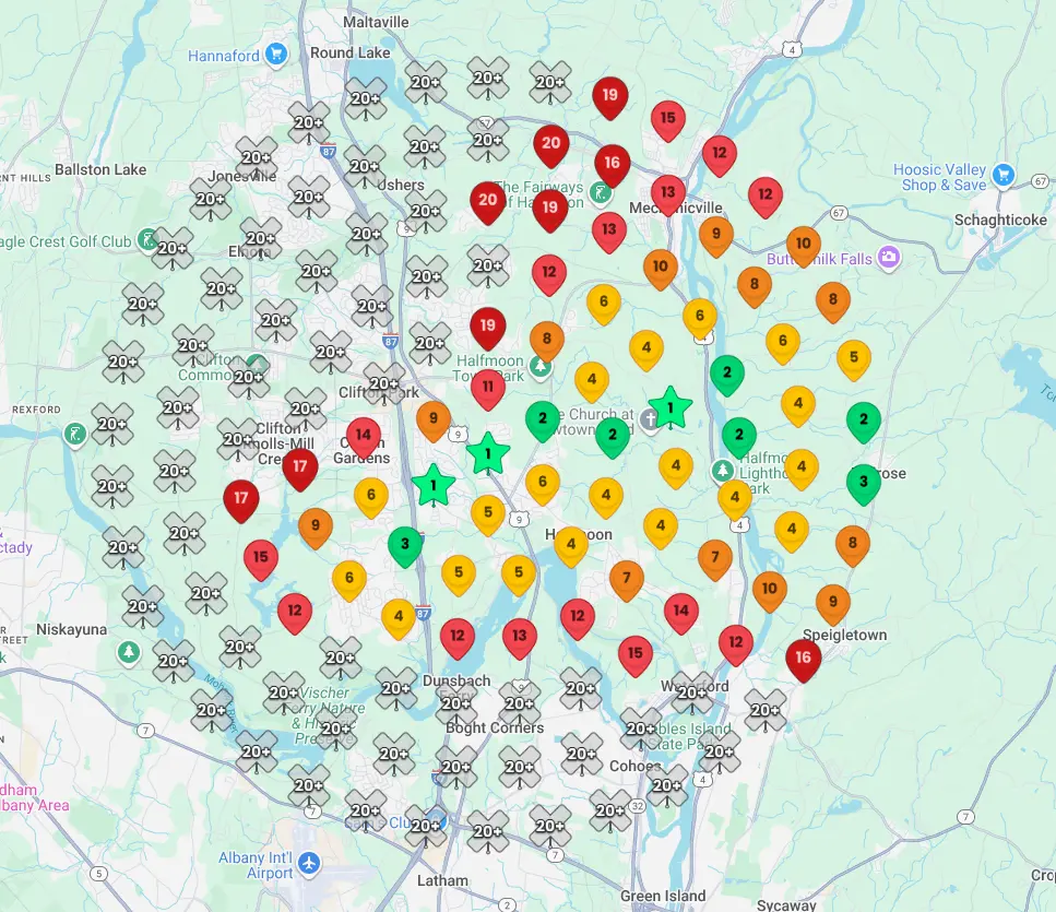 Before SEO, buried past 20+ competitors on Google Maps